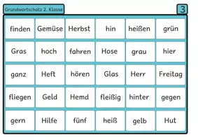 Vorschau - Arbeitsblätter - Lesebingo Grundwortschatz 3 für die 2. Klasse - Seite 3