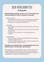 Vorschau - Arbeitsblätter - Der Konjunktiv - Aufgaben zur Anwendung im Gespräch - Deckblatt
