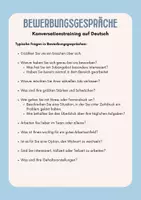 Vorschau - Stationenlernen - Konversationstraining für Bewerbungsgespräche - Deckblatt