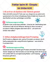 Vorschau - Anderer Materialtyp - Fehler beim KI-Einsatz im Unterricht - Deckblatt