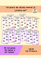 Vista previa - Tarjetas / Manipulativos - Tarjetero de cálculo mental (I) - sumas y restas - Portada
