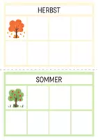 Vorschau - Spiele - Jahreszeiten lernen | Sortierspiel Frühling Sommer Herbst Winter | Zuordnungsspiel Jahreskreis | Kita & Vorschule | Wahrnehmung | Morgenkreisideen - Seite 1