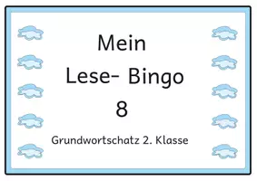 Vorschau - Arbeitsblätter - Lesebingo Grundwortschatz 8 für die 2. Klasse - Deckblatt