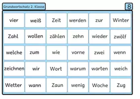 Vorschau - Arbeitsblätter - Lesebingo Grundwortschatz 8 für die 2. Klasse - Seite 2