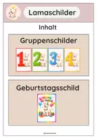 Vorschau - Anderer Materialtyp - Schilder - Gruppenschilder, Stationsschilder Lama - Deckblatt