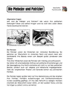 Vorschau - Arbeitsblätter - Die Plebejer und Patrizier - Seite 1
