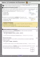Vorschau - Arbeitsblätter - Programmieren mit Python: Funktionen mit Parametern - Seite 1