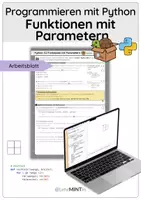 Vorschau - Arbeitsblätter - Programmieren mit Python: Funktionen mit Parametern - Deckblatt