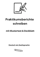 Vorschau - Arbeitsblätter - Praktikumsberichte schreiben DaZ A2 - Deckblatt