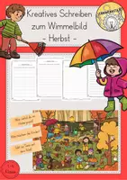 Vorschau - Arbeitsblätter - Wimmelbild beschreiben kreatives Schreiben Bildbeschreibung Materialpaket - Seite 1
