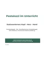 Vorschau - Arbeitsblätter - Pestalozzi Stationenlernen – Kopf Herz Hand Sozialpädagogik Kita Unterrichtsmaterial - Deckblatt