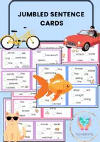 förhandsvisning - Jumbled Sentence Cards - försättsblad