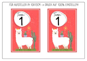 Vorschau - Bildkarten - Bunte Gruppenaufsteller Lamaklasse - Seite 2