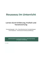 Vorschau - Arbeitsblätter - Rousseau im Unterricht – Arbeitsblatt mit Szenenarbeit für Kita und Sozialpädagogik - Deckblatt