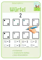 Vorschau - Arbeitsblätter - Würfel - Würfelsymbole strukturiert erarbeiten und üben - Deckblatt