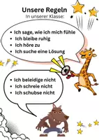 Vorschau - Arbeitsblätter - Giraffensprache und Wolfssprache: Streit lösen lernen - Seite 1