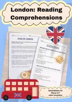 Vorschau - Arbeitsblätter - London: Reading Comprehensions/ Klasse 6 & 7 - Deckblatt