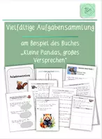 Vorschau - Unterrichtsreihen - Vielfältige Aufgabensammlung am Beispiel des Buches "Kleine Pandas, großes Versprechen" - Deckblatt