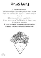 Vorschau - Mal- und Bastelvorlagen - Blumenstrauß - für Muttertag/Vatertag/Abschied/Geschenk - Seite 1