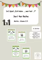 Vorschau - Spiele - 1x1 Spiel "Ich habe ..., wer hat ...?" 3er/4er Reihe - Deckblatt