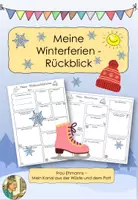 Vorschau - Arbeitsblätter - Meine Ferien: Winterferien/Weihnachtsferien - Rückblick und kreativer Schreibanlass - Deckblatt