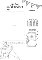 Vorschau - Arbeitsblätter - Einschulung – Steckbrief zum Kennenlernen (1.Klasse) - Seite 1