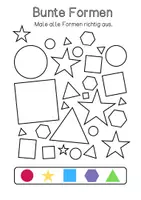 Vorschau - Arbeitsblätter - Formen anmalen / GS / KITA - Seite 1