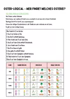Vorschau - Arbeitsblätter - Oster-Logical: Wer findet welches Osterei? - Seite 1