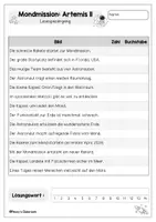 Vorschau - Arbeitsblätter - Lesespaziergang Mondmission: Artemis II für die Klassen 1-3 - Seite 3