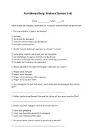 Vorschau - Arbeitsblätter - Lektüretest Andorra (Bilder 1-6) inkl. Lösung - Deckblatt