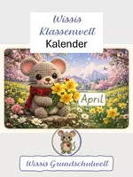 Vorschau - Poster - Klassenkalender MONATE - Kalenderblatt "APRIL" (PNG) - Deckblatt