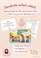 Vorschau - Stundenentwürfe - Demokratie einfach erklärt! Demokratiebildung Klasse 1/2 - Deckblatt
