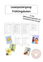 Vorschau - Arbeitsblätter - Lesespaziergang: Frühlingsboten Klasse 1-2 - Deckblatt
