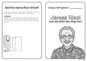 Vorschau - Stundenentwürfe - Künstlerheft James Rizzi – Pop-Art kennenlernen Klasse 3–6 -Kunstunterricht - Seite 1