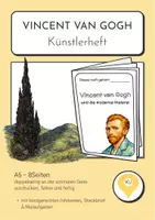 Vorschau - Stundenentwürfe - Künstlerheft Vincent van Gogh – Post-Impressionismus | Klasse 3–6 | Kunstunterricht - Deckblatt