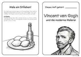 Vorschau - Stundenentwürfe - Künstlerheft Vincent van Gogh – Post-Impressionismus | Klasse 3–6 | Kunstunterricht - Seite 1