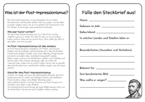 Vorschau - Stundenentwürfe - Künstlerheft Vincent van Gogh – Post-Impressionismus | Klasse 3–6 | Kunstunterricht - Seite 3