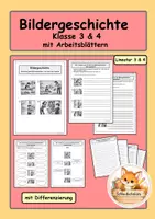 Vorschau - Unterrichtsreihen - Bildergeschichte Klasse 3/4 mit Arbeitsblättern - Deckblatt