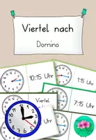 Vorschau - Spiele - Uhr Domino Viertel nach - dreifach differenziert - Deckblatt