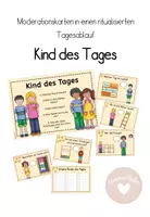 Vorschau - Präsentationen/Tafelbilder - Kind des Tages: Moderationkarten ohne Klassentier - Deckblatt