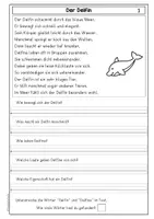 Vorschau - Arbeitsblätter - Wochenheft Lesen & Verstehen Meerestiere, Freiarbeitsmaterial mit Lösungen, Deutsch Klasse 2 - Seite 2