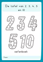 Voorbeeld - Tafelboek: De tafel van 2, 3, 4, 5 en 10 - Voorblad