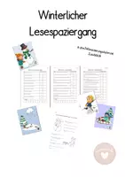Vorschau - Arbeitsblätter - Winterlicher Lesespaziergang für Klasse 2 - Deckblatt