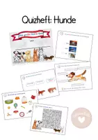 Vorschau - Arbeitsblätter - Quizheft: Hunde Einheit Haustiere - Deckblatt