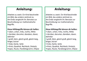Vorschau - Bildkarten - Flächendiktat - Bildkarten - Sprechen - Hören - Zeichnen - Seite 1
