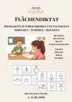 Vorschau - Bildkarten - Flächendiktat - Bildkarten - Sprechen - Hören - Zeichnen - Deckblatt