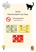 Vorschau - Stationenlernen - Anlaut-Brettspiel 1. Klasse – 3 Differenzierungsstufen - Deckblatt