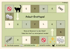 Vorschau - Stationenlernen - Anlaut-Brettspiel 1. Klasse – 3 Differenzierungsstufen - Seite 1