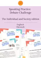 Vorschau - Arbeitsblätter - Speaking Practice - Debate Challenge: The Individual and Society Edition - Deckblatt