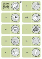 Vorschau - Spiele - Endlaut-Domino 1. Klasse – 3 Differenzierungsstufen - Seite 1